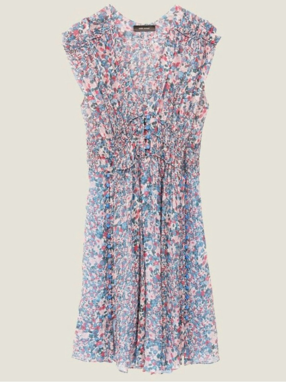 Isabel Marant New Oaxoli Sleeveless Silk Dress In Floral Print Sz 36 US 4 $1,465